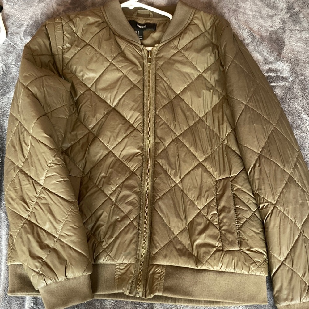 Quilted Ribbed cuff Jacket